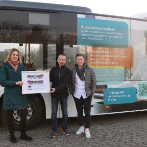 Publicité pour la formation dans les bus. Photo : District de Groß-Gerau