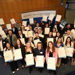 Photo: Some of the graduates who passed their further training exams in the IHK Darmstadt. Photo: Markus Schmidt