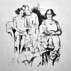 Alfred Springer, Family Reunion, lithograph, 1928