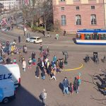 Colorful children&#39;s carnival celebration on the market square in Darmstadt. Photo: da.news