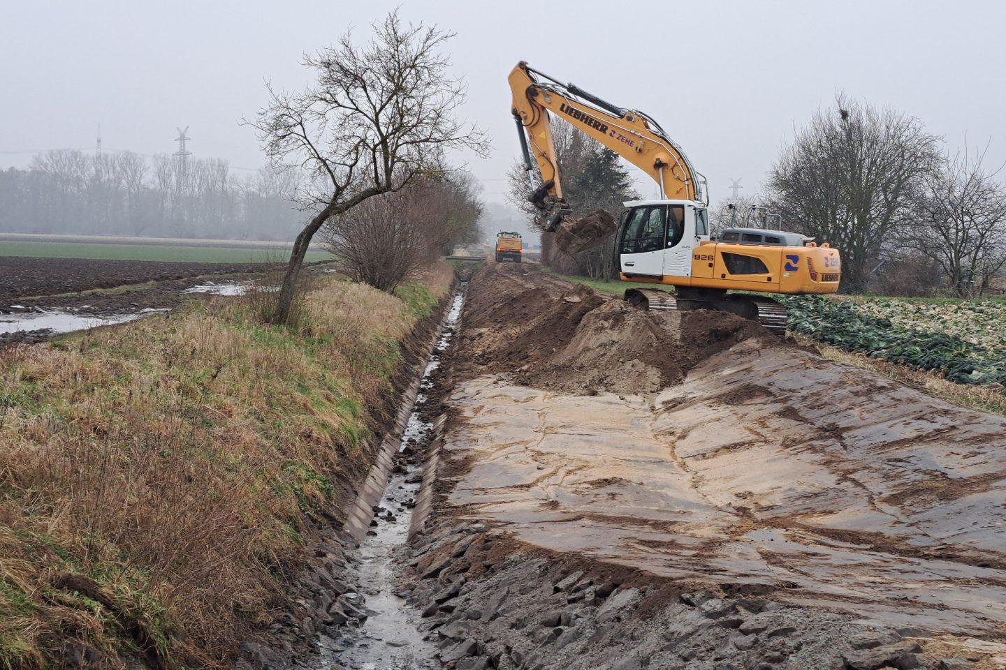 Building measures on the Flechsgraben. Photo: Griesheim press office