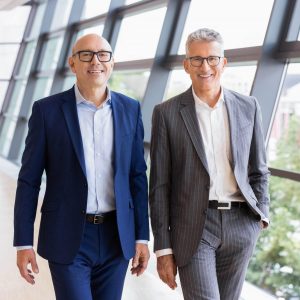 HEAG board members Prof. Dr. Klaus-Michael Ahrend (left) and Dr. Markus Hoschek. Photo: Marc Fippel