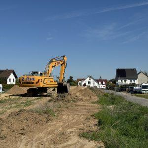 Construction begins on the natural dune in Griesheim. Photo: Griesheim Press Office