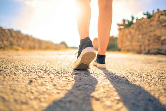 Walk running on foot
