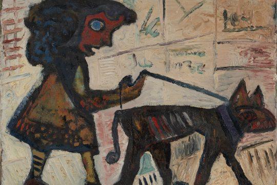 Ralf Kerbach, ‹Woman with Dog›, 1981 © Kunsthalle Darmstadt, VG Bild-Kunst, Bonn 2025