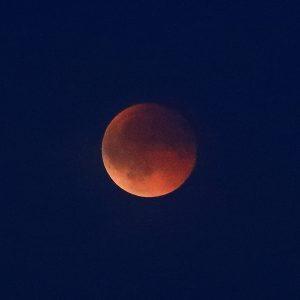 Éclipse lunaire, le 7 septembre 2025, photographiée à Oberfeld à Darmstadt. Photo : Arthur Schönbein