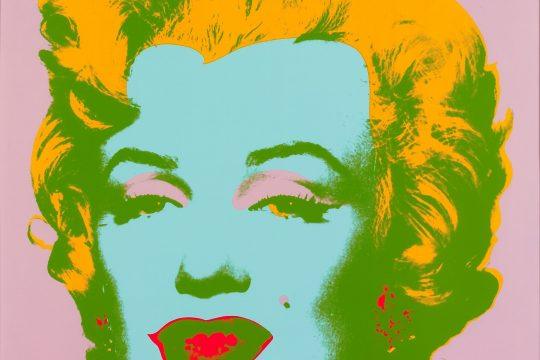 Andy Warhol, Marilyn Monroe in Blue and Orange against Pink, 1967 Screenprint, 915 x 912 mm Photo: W. Fuhrmannek, HLMD © VG Bild-Kunst, Bonn 2025