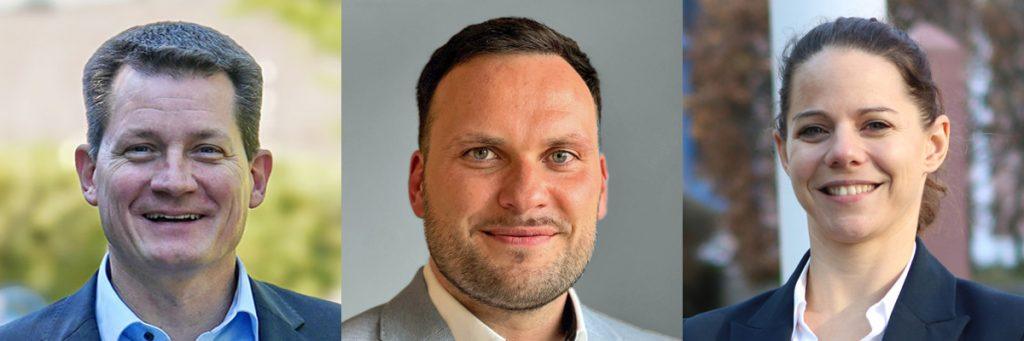 Auf den Fotos von links nach rechts: Polizeidirektor Thomas Heberer, Polizeirat Patrick Sebischka und Polizeirätin Dominique Weber. Fotos: PP Südhessen