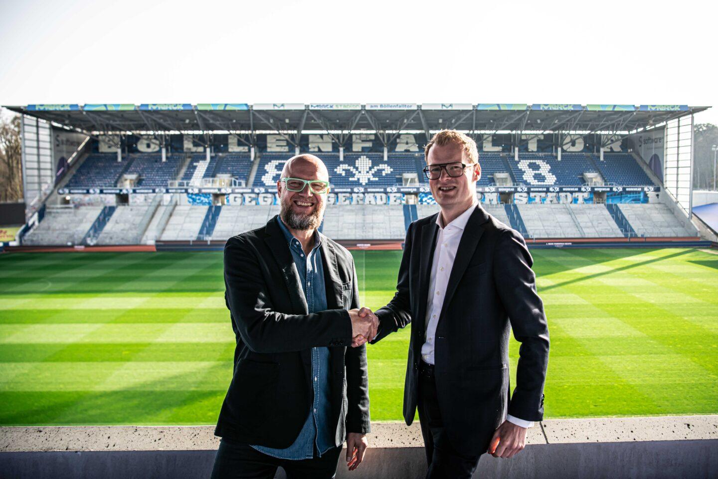 Martin Kowalewski (po lewej) i Robert Lippmann na stadionie Merck przy Böllenfalltor. Zdjęcie: SV Darmstadt 98