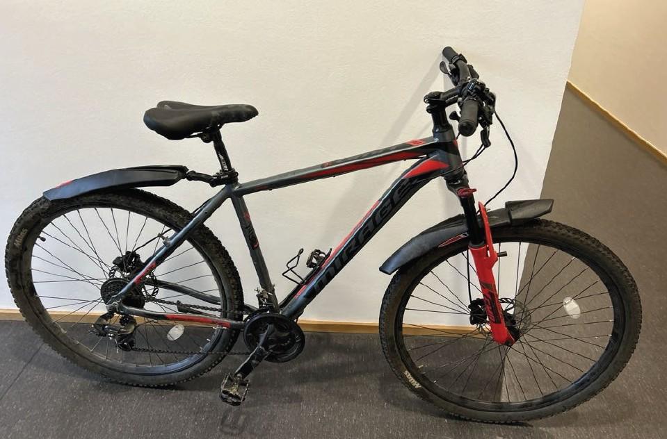 Mountainbike der Marke Mirage (grau-rot).