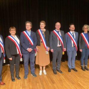 Neuer Bürgermeister Bar-le-Duc gemeinsam mit Stellvertretern. Foto: Bar-le-Duc