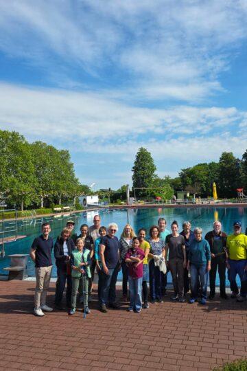 Schwimmbadverein Jugenheim beim Arbeitseinsatz zur Vorbereitung der neuen Saisaon des Jugenheimer Schwimmbads 2026
