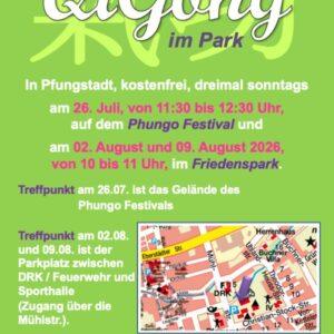 Póster Qi Gong en el parque Pfungstadt