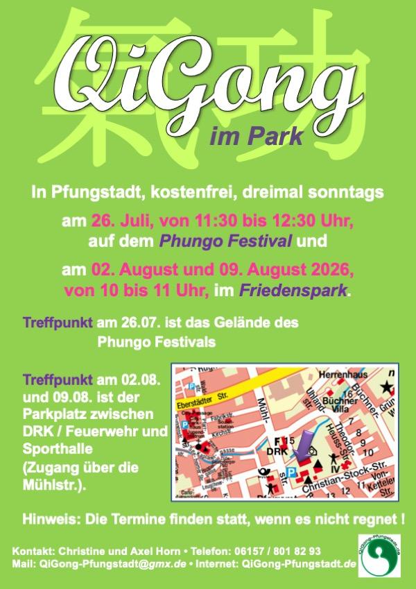 Póster Qi Gong en el parque Pfungstadt
