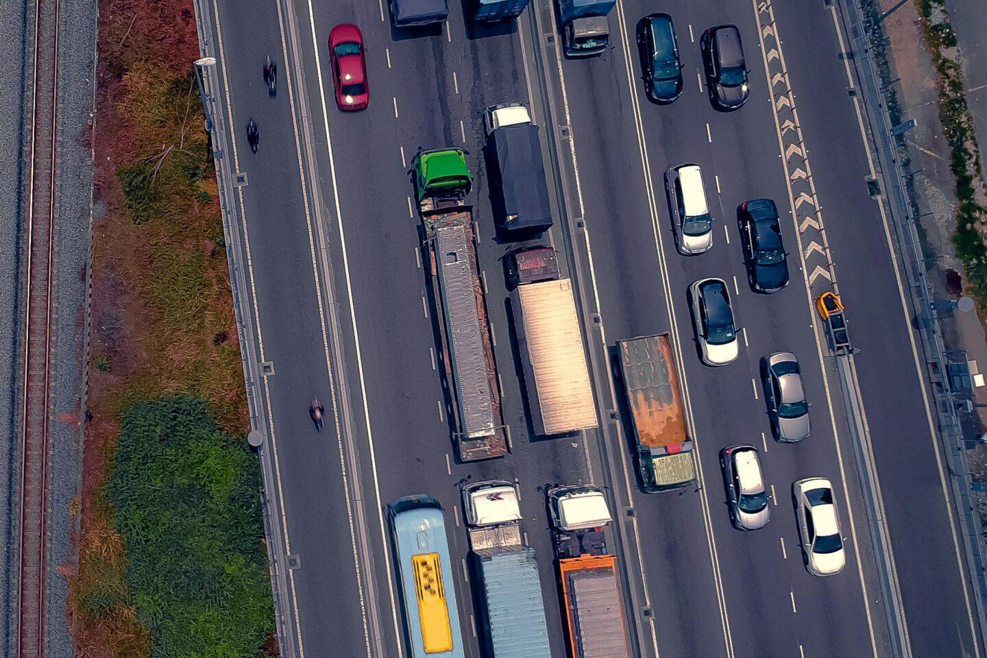 Traffic jam, travel, motorway