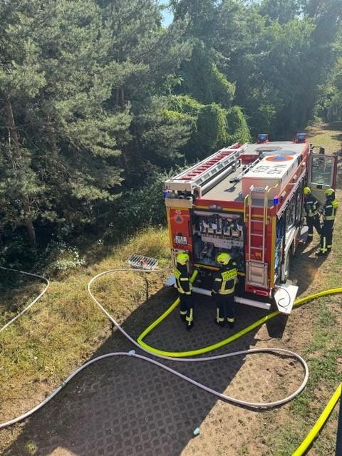 Vigili del fuoco volontari di Griesheim. Intervento durante l'ondata di calore.