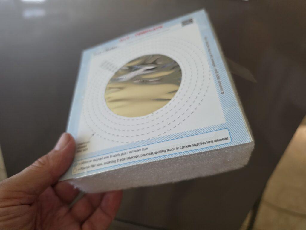 Filters for photographing the solar eclipse. Photo: Arthur Schönbein