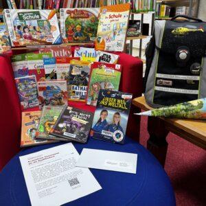 Vales para obtener tarjetas de biblioteca gratuitas de la biblioteca municipal de Griesheim para alumnos de primer grado.