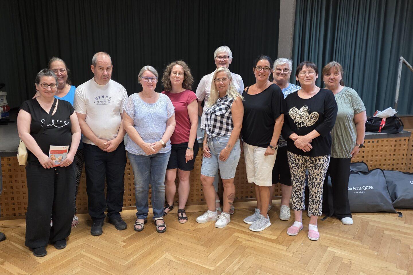 Ehrenamtsteam das beim 1.Hilfe-Kurs