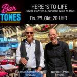 Locandina del concerto dei Bartones con il cantante Andreas Schlossarek e il pianista Norbert Paul al locale "The Bus".