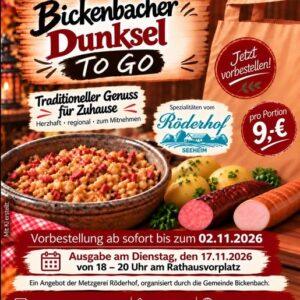 Bickenbacher Dunkelsel to go poster page Bickenbach