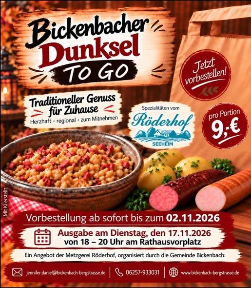 Bickenbacher Dunkelsel para llevar página del póster Bickenbach